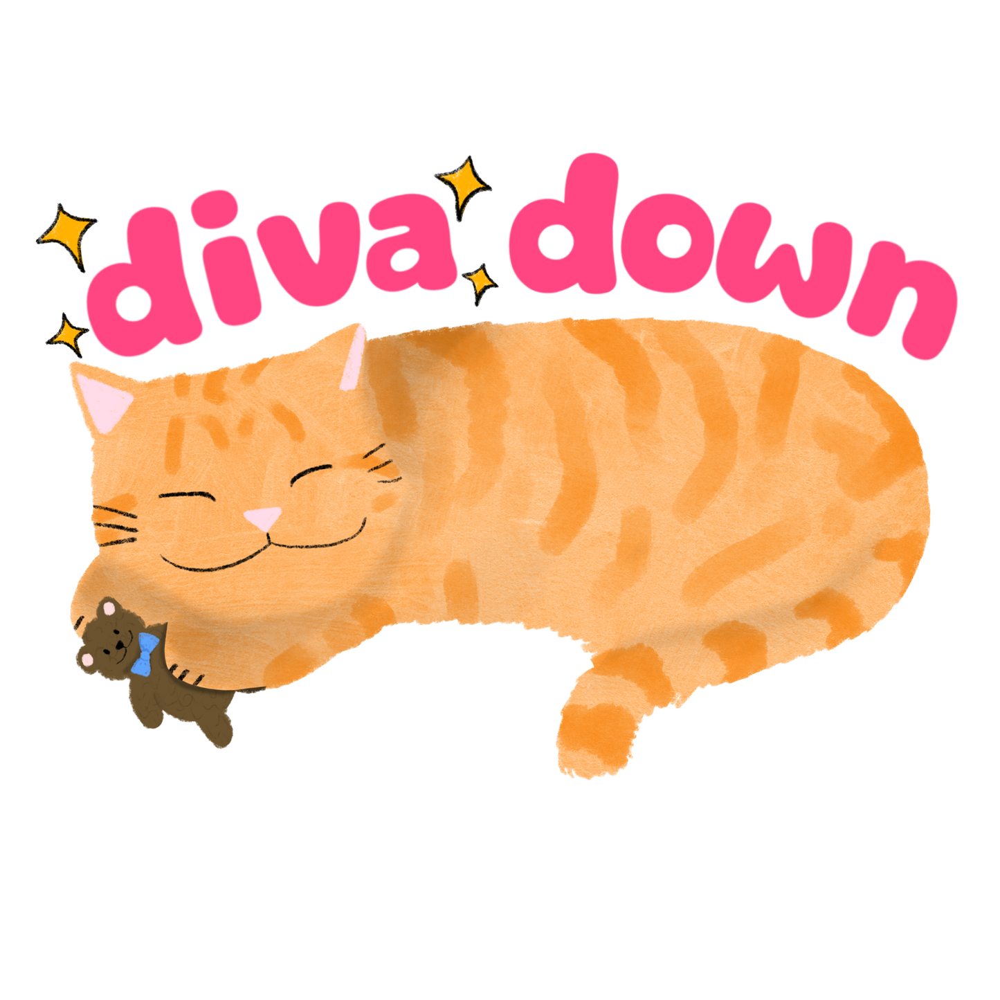 Diva Down Sticker