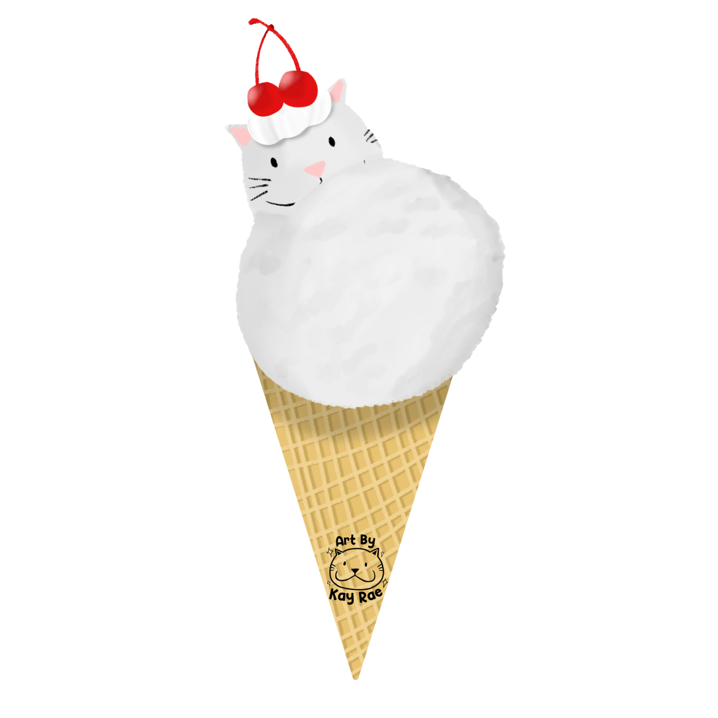 George Ice Cream Cone Sticker