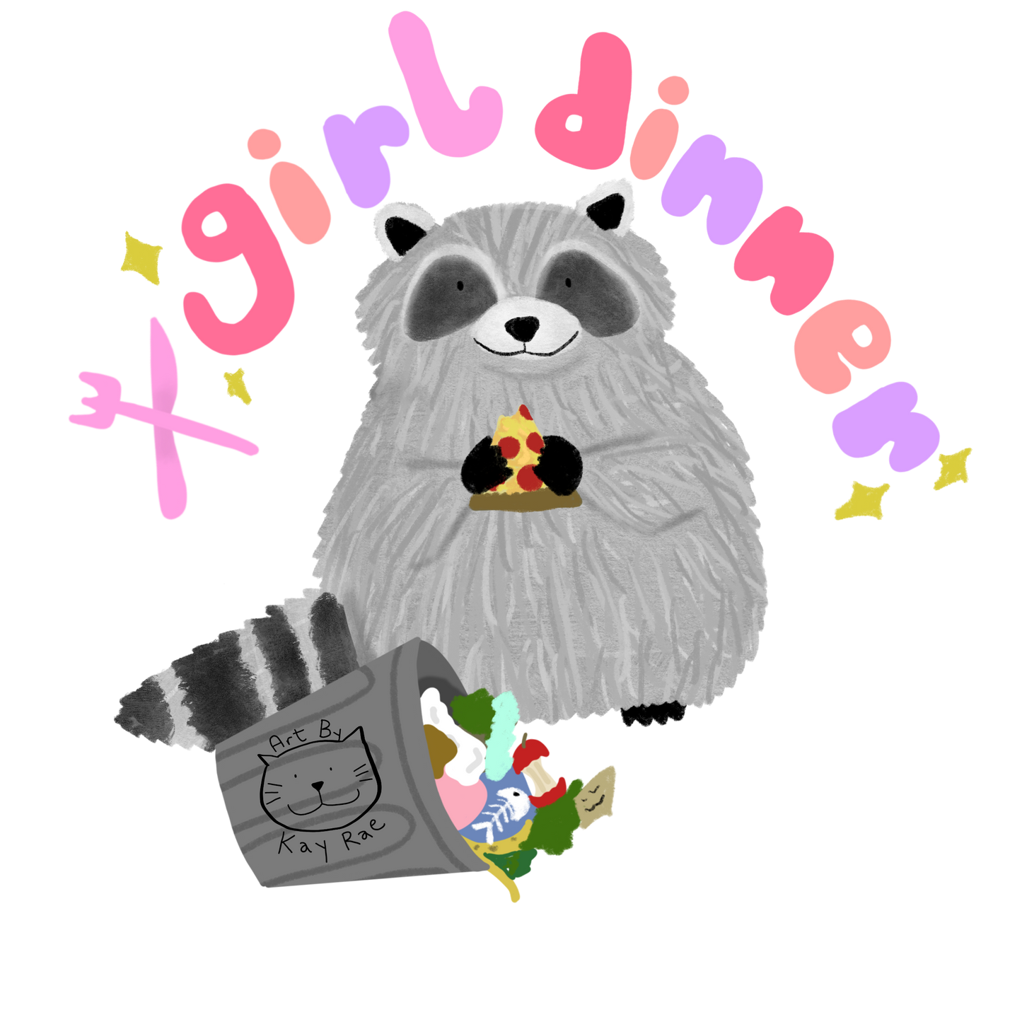 Girl Dinner Sticker
