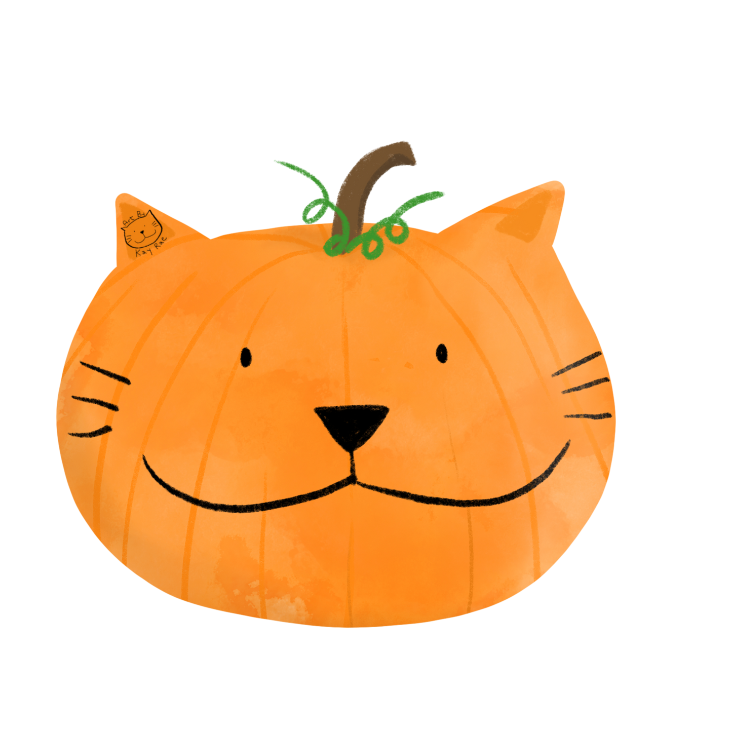 Cat Pumpkin Sticker