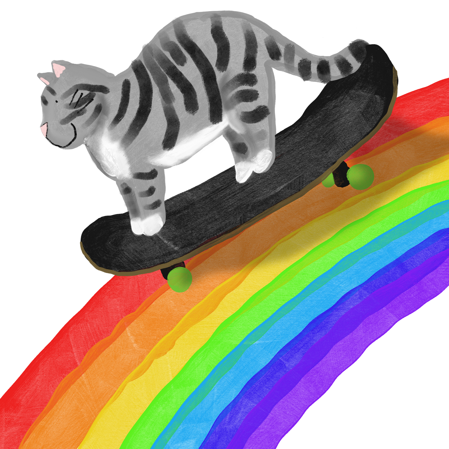 Rainbow Shredder Mini Sticker