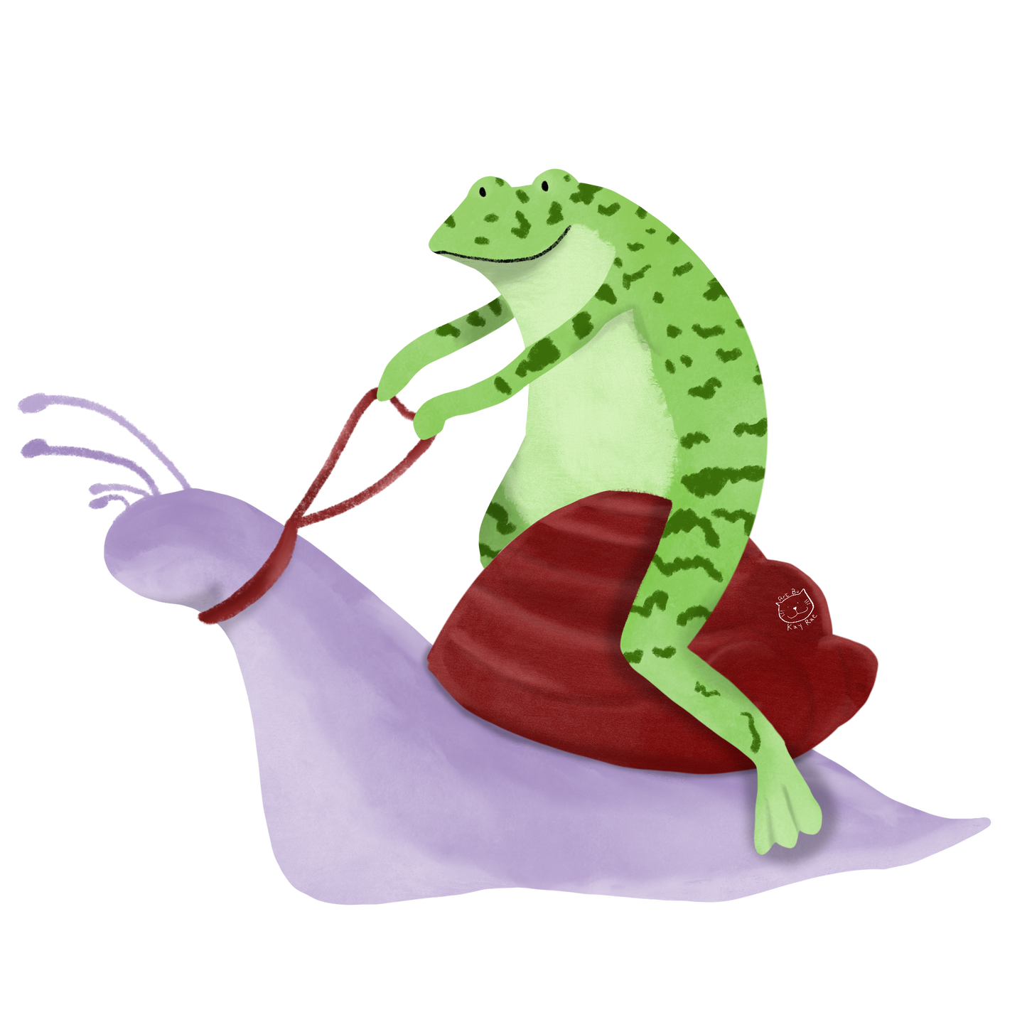 Frog and Snail Sticker