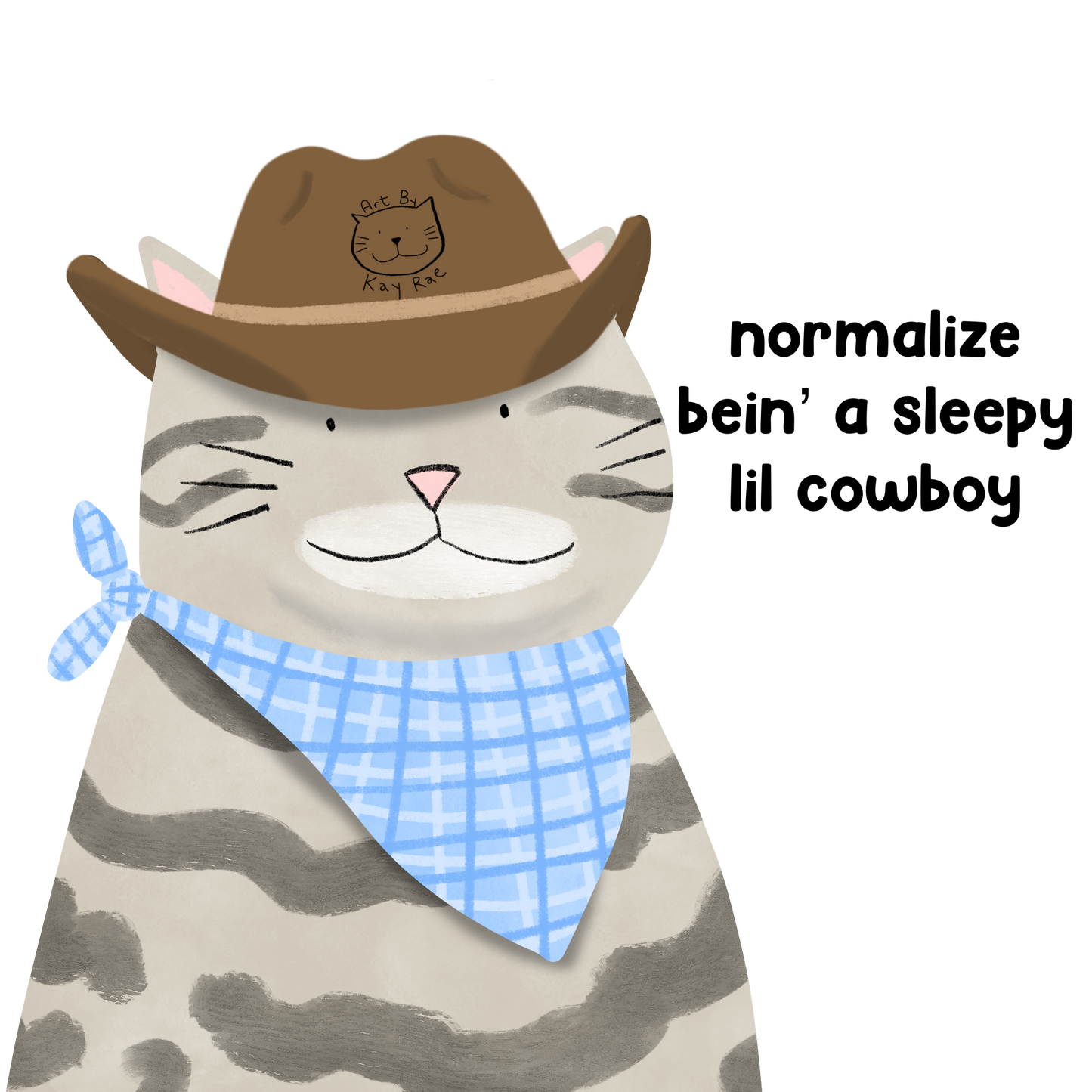 Sleepy Cowboy Sticker
