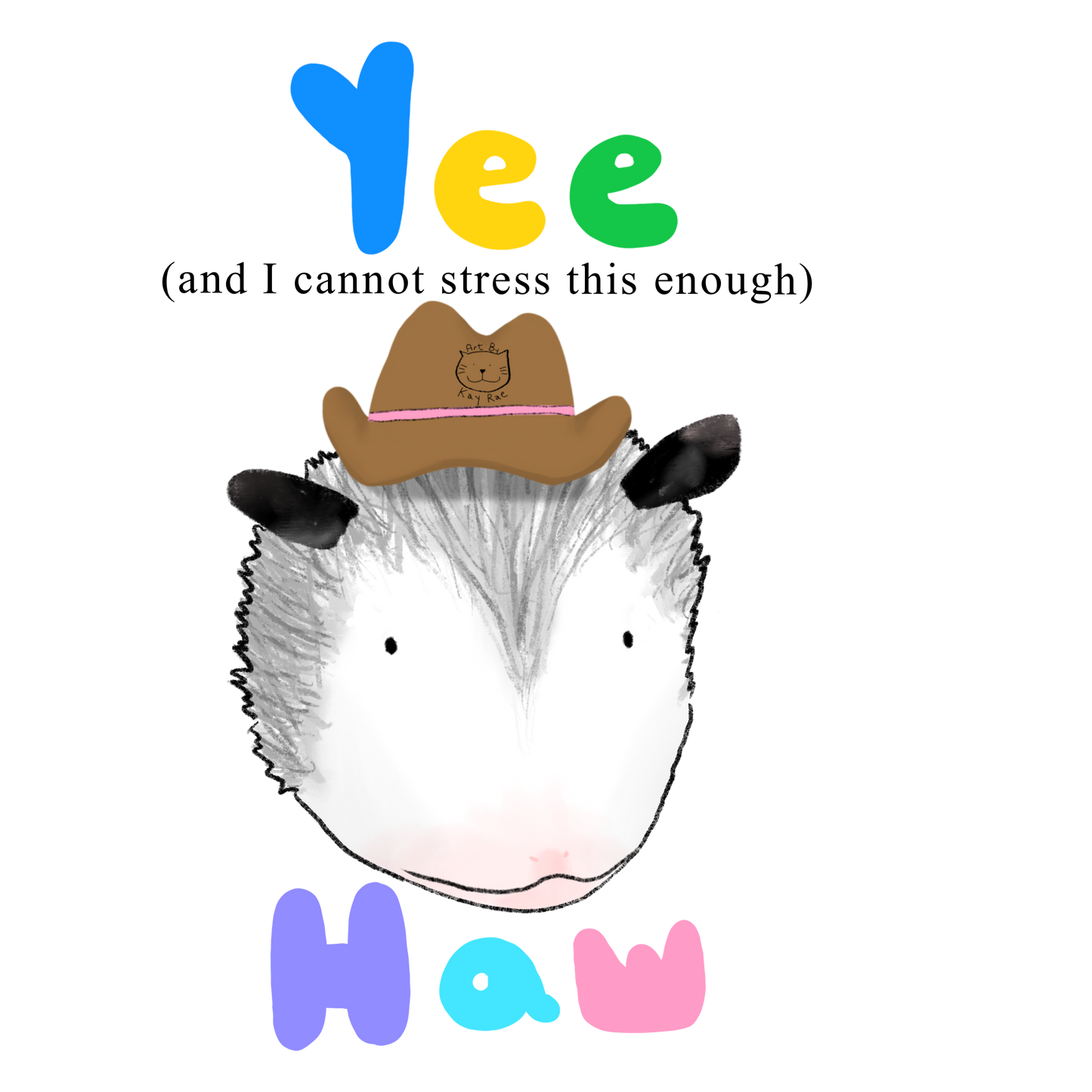 Yes Haw Sticker