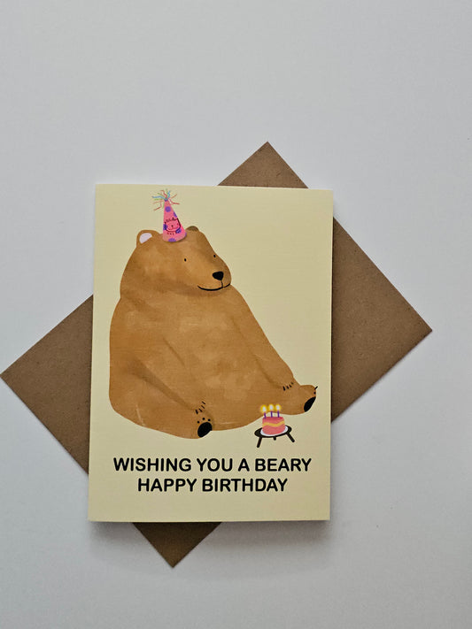 Beary Happy Birthday Greeting Card