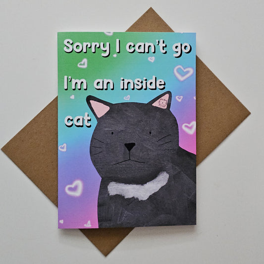 Inside Cat Greeting Card