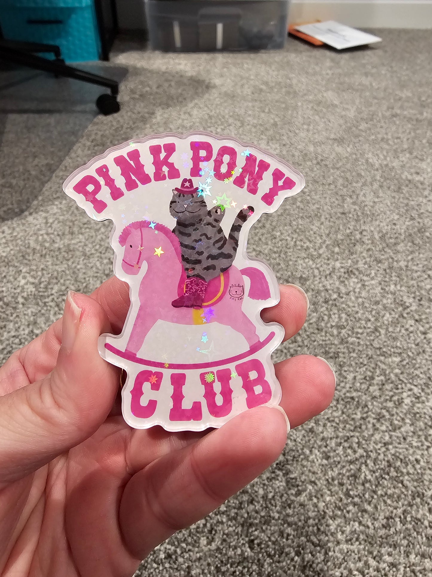 *Sparkly* Pink Pony Club Magnet