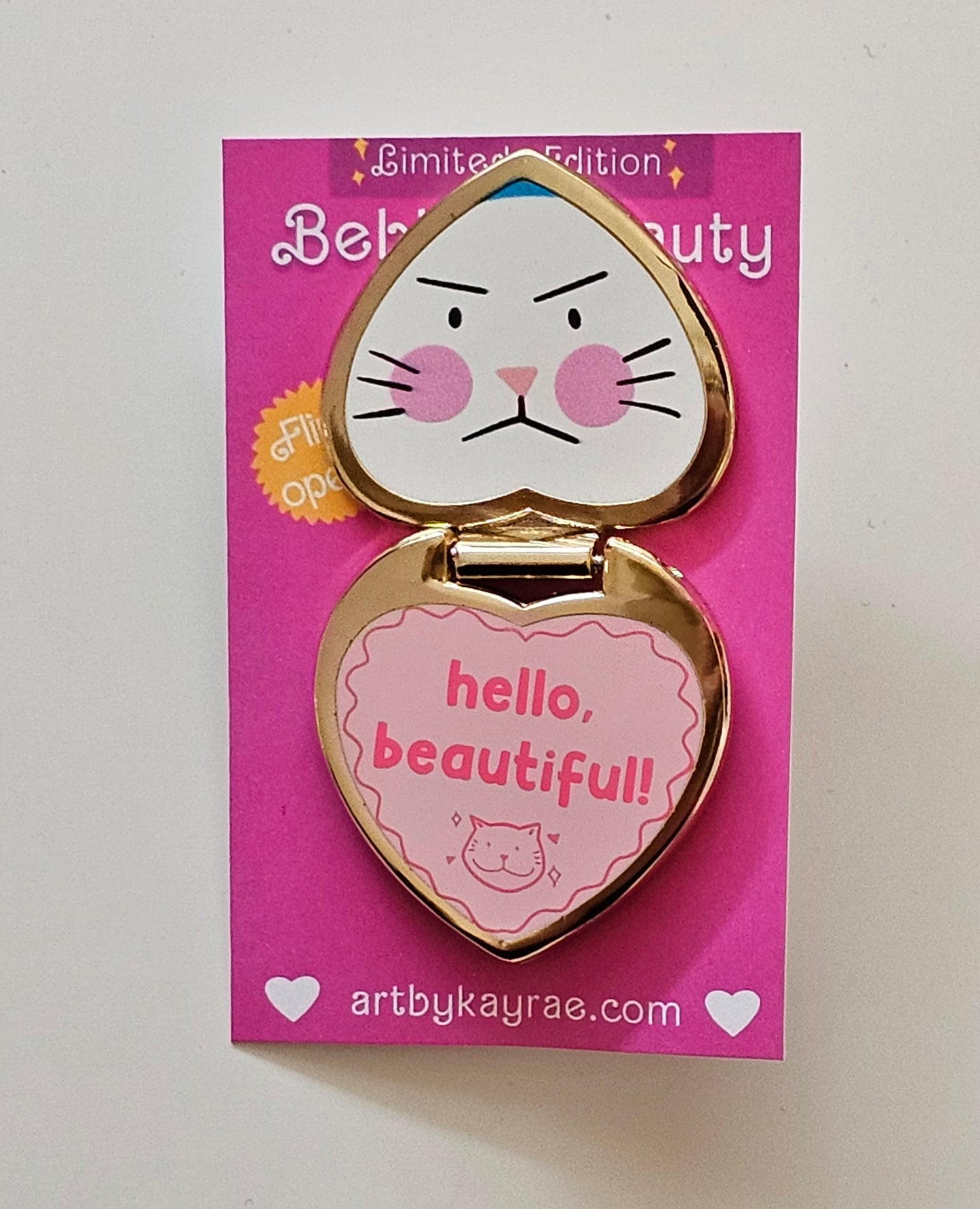 *LIMITED EDITION* Bebby Beauty Compact FLIP Enamel Pin