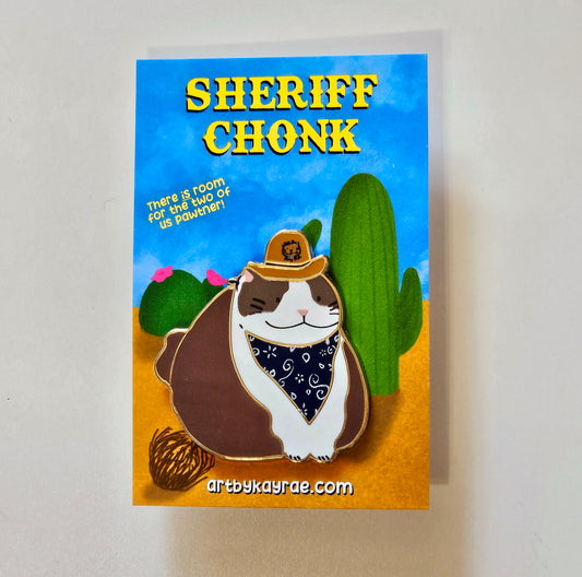 Sheriff Chonk Enamel Pin