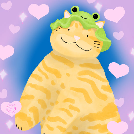 Another Frog Hat Bebby Print