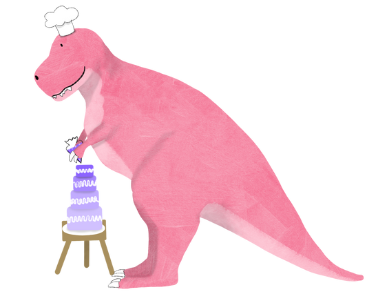 Dinosaur Baker Sticker