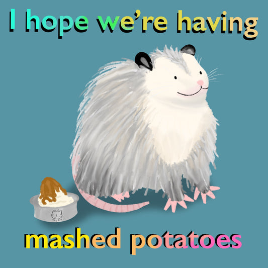 Mashed Potatoes Possum Sticker