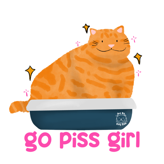 Go Piss Girl Mini Sticker