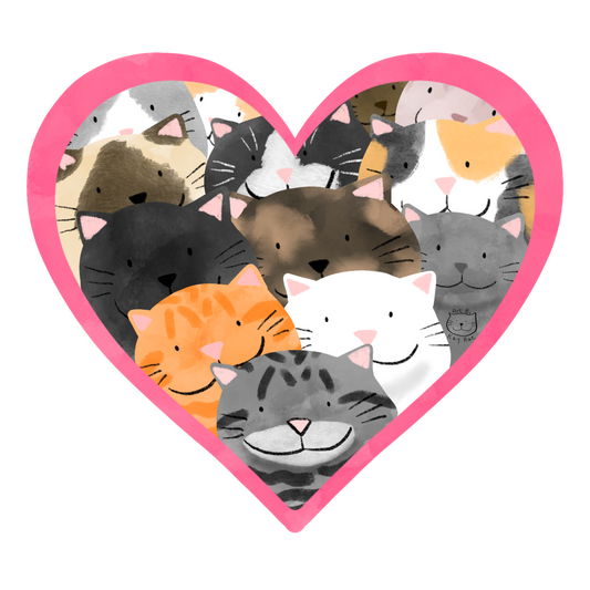 Cat Heart Sticker