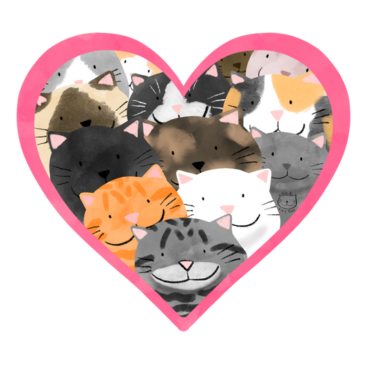 Cat Heart Mini Sticker