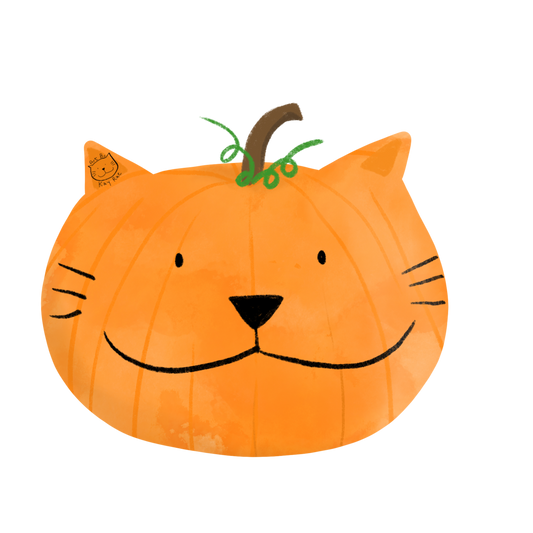 Cat Pumpkin Sticker