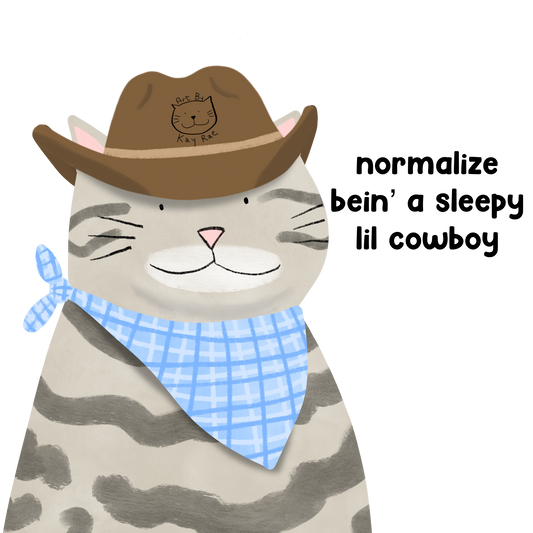 Sleepy Cowboy Sticker