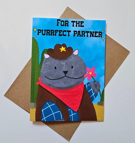 Purrfect Partner Greeting Card