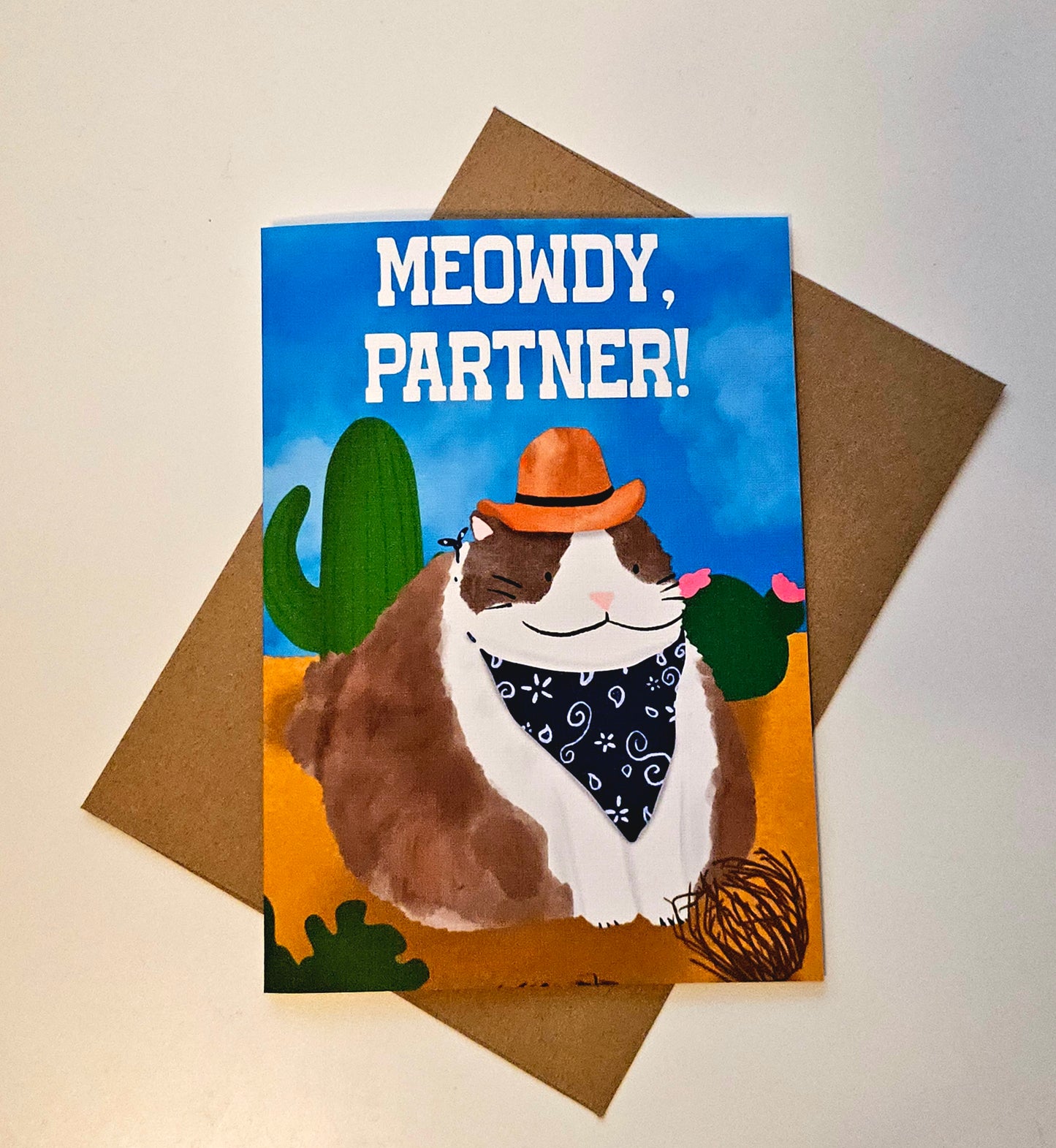 Meowdy Partner Greeting Card