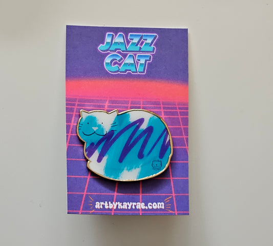 Jazz Cat Tom Enamel Pin