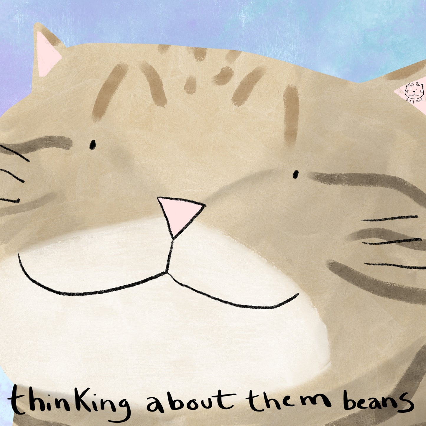 Thinking About Them Beans Print