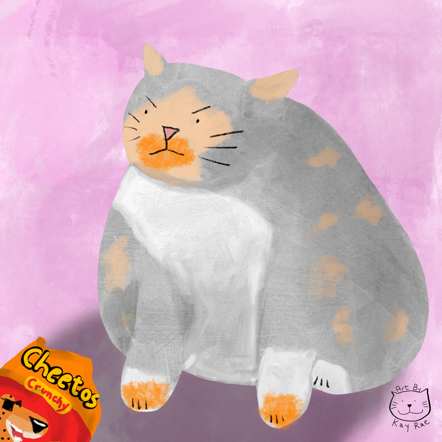Cheeto Cat Print