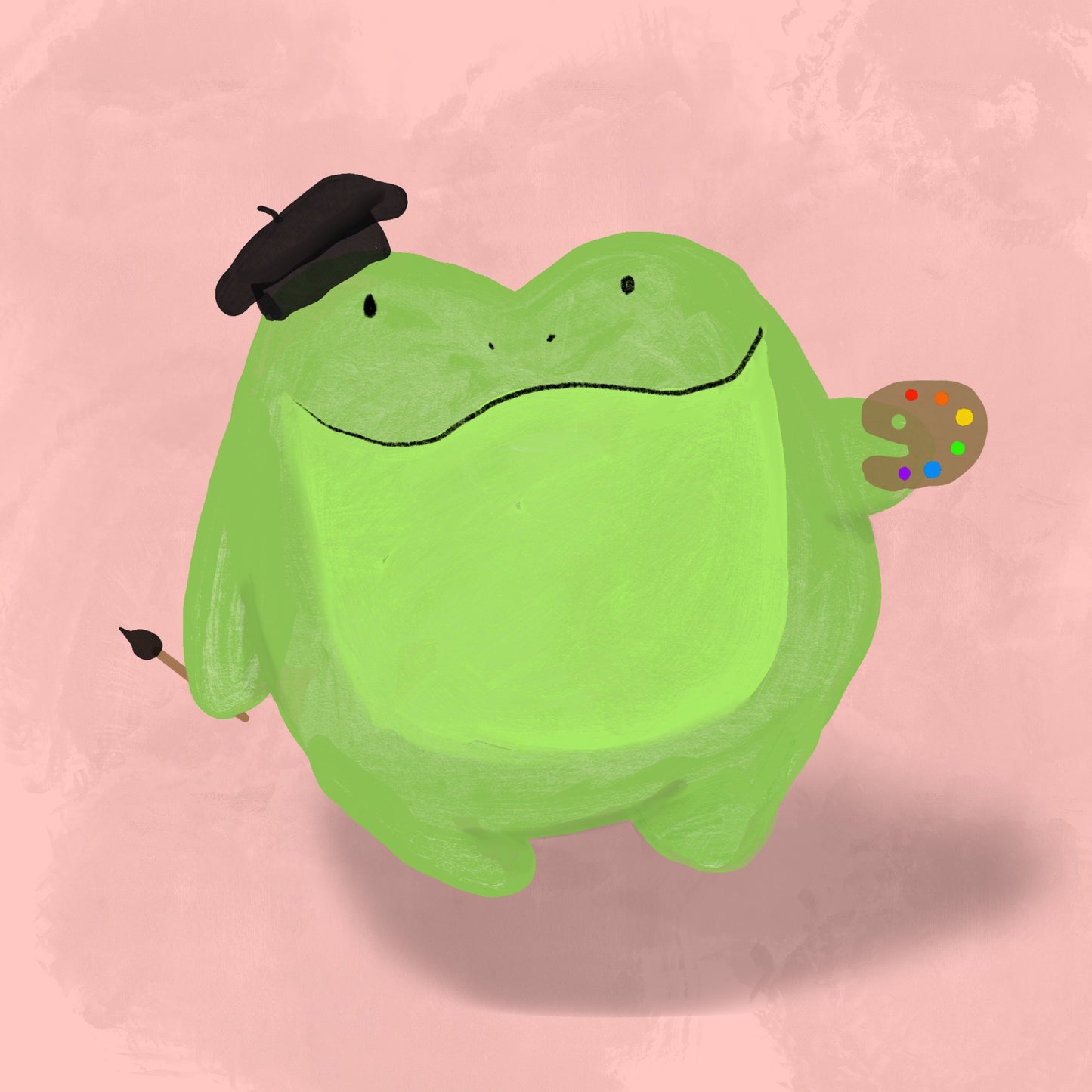 Frog Artist Sticker