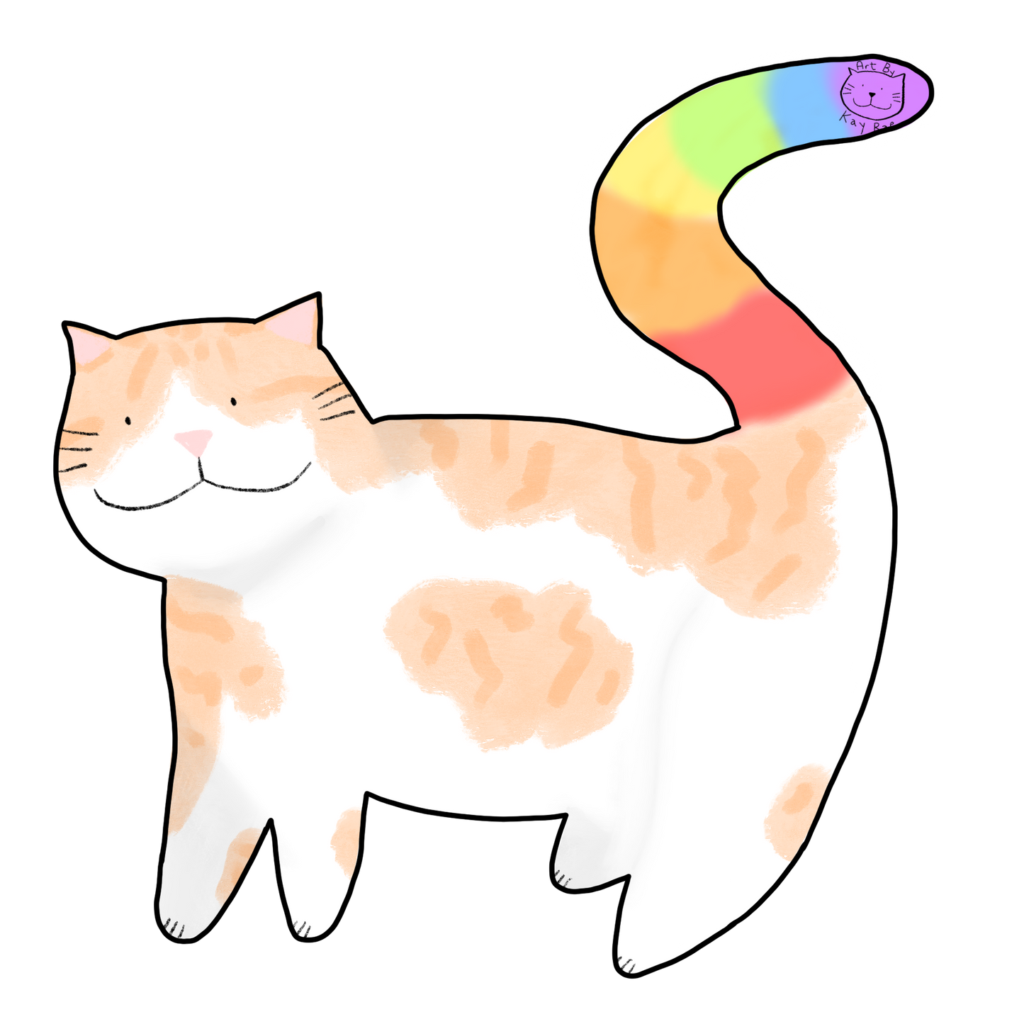 Rainbow Tail Sticker